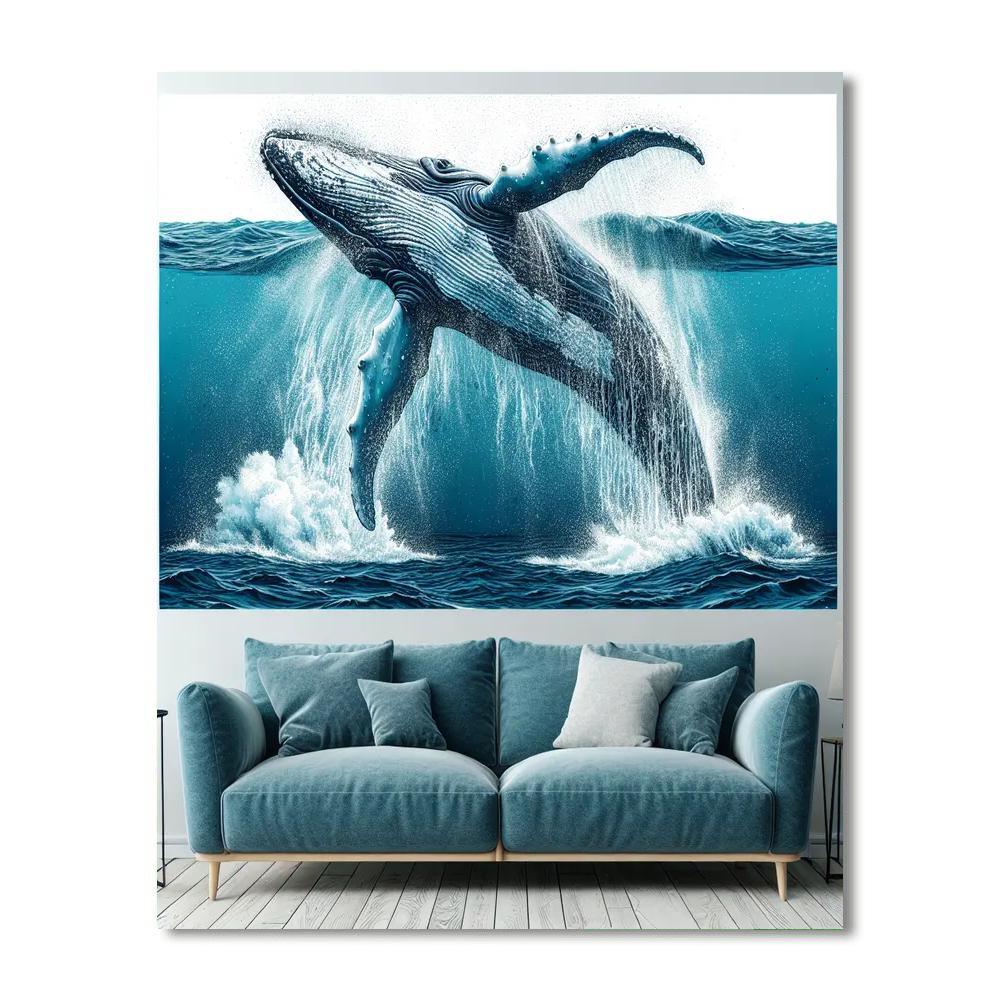 Majestic Whale Watching Paint By Color