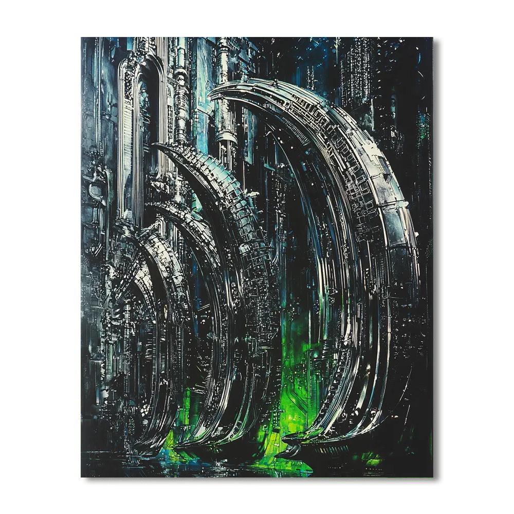 H.R. Giger Inspired Modern Sci-Fi Visions  Paint By Numbers
