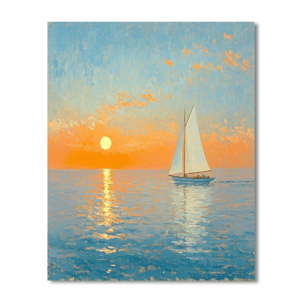 Winslow Homer Inspired Sailing Into Serenity  Paint By Numbers Art