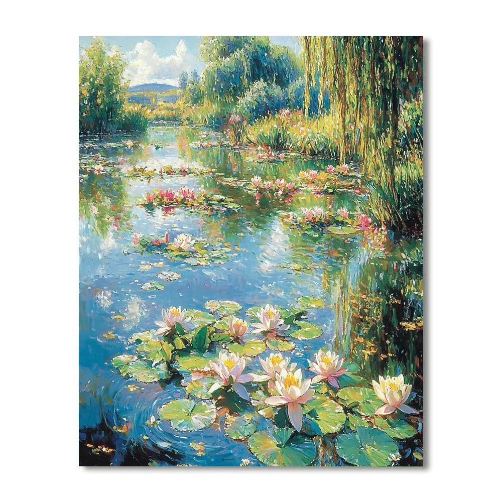 Monet Inspired Mystical Water Garden  Painting By Numbers Kit