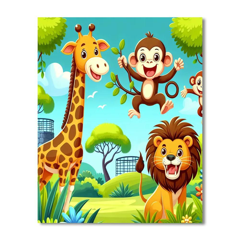 Friendly Zoo Adventures Paint By Number