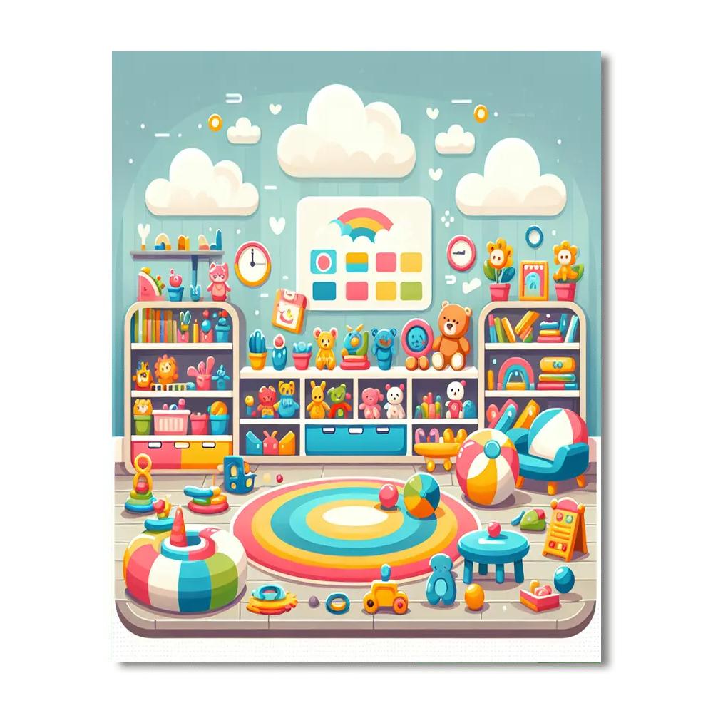 Rainbow Playroom Paint By Number