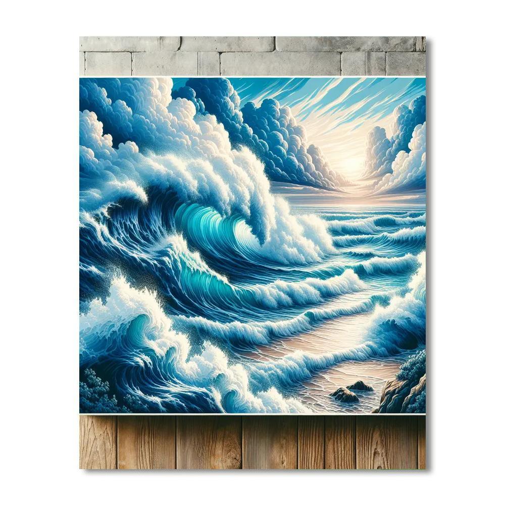 Dynamic Ocean Dance Paint By Color