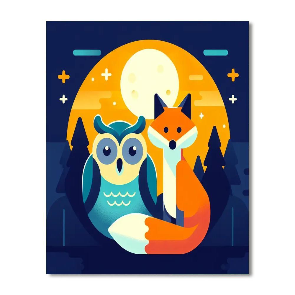 Moonlight Safari Number Painting