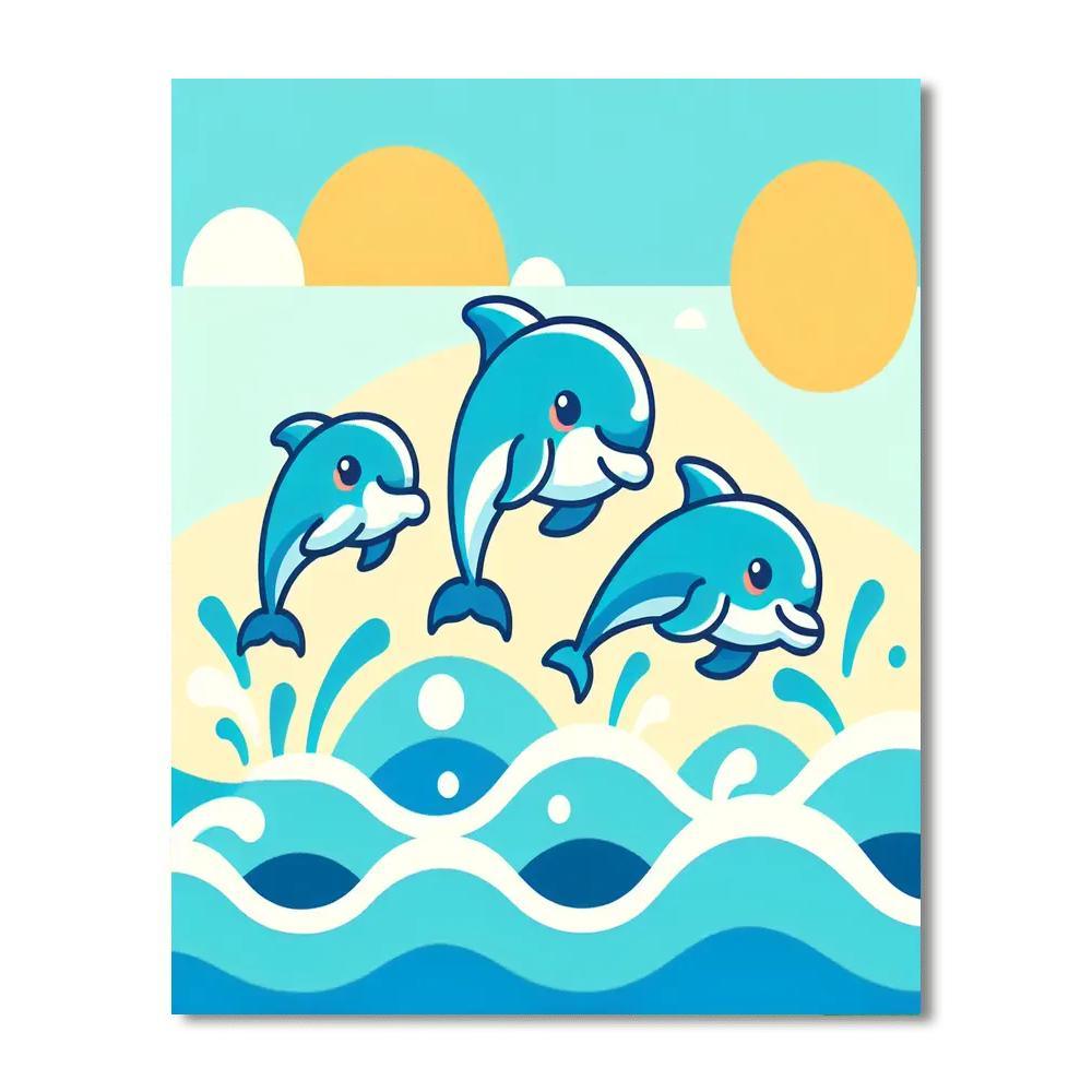Seaside Dolphin Play Paint By Number