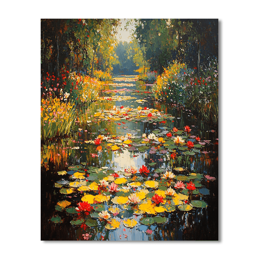 Claude Monet Inspired Joyful Floral Symphony  DIY Paint By Numbers