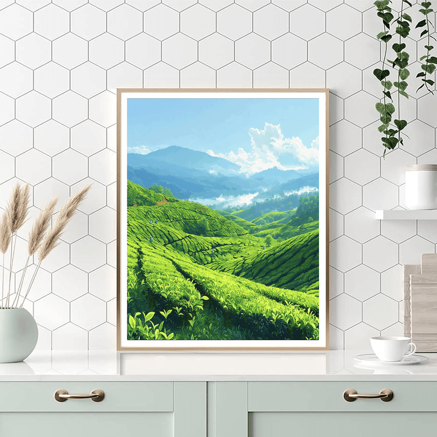 Munnar Tea Gardens DIY Paint By Numbers