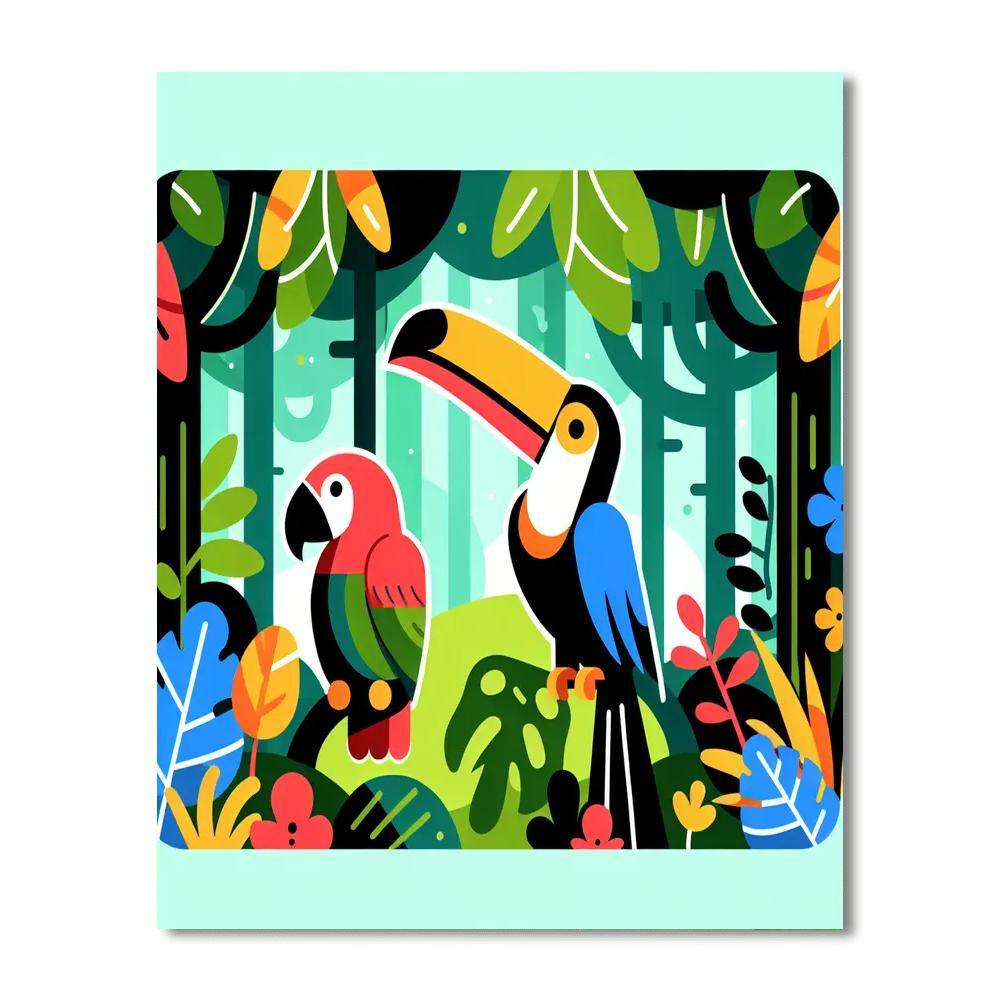 Rainforest Jungle Expedition Paint By Number