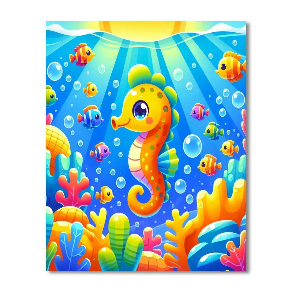Silly Seahorse Dance Paint By Number
