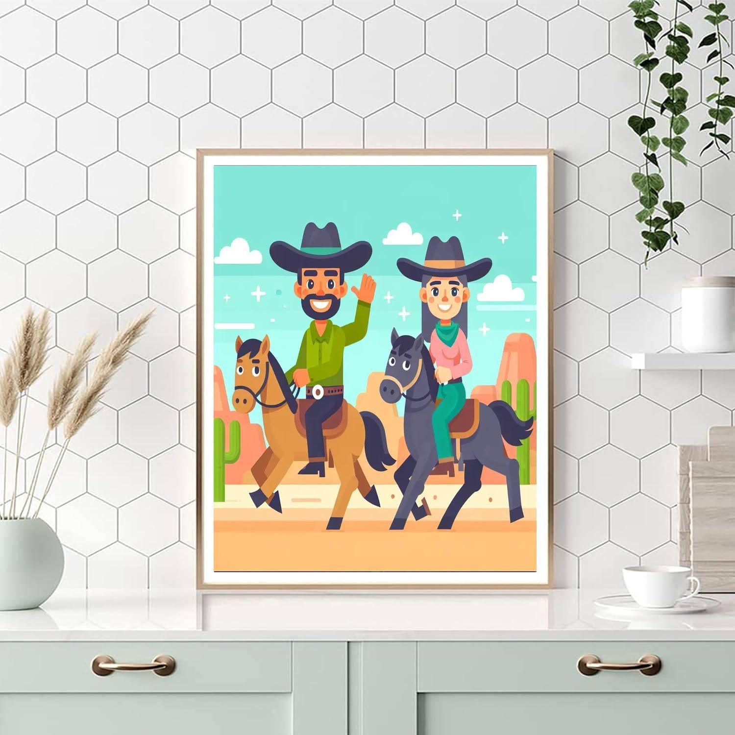 Wild West Adventure Ride Painting By Numbers Kit