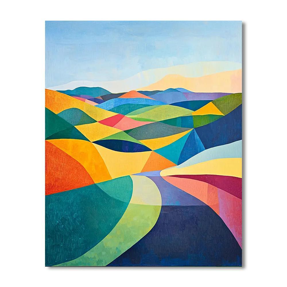 Frank Stella Inspired Prismatic Views  Painting By Numbers Kit
