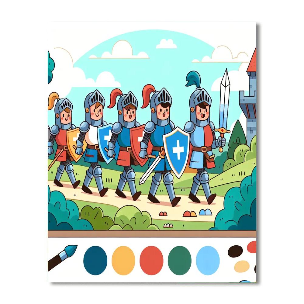 Knight's Quest For The Grail Paint By Numbers Art