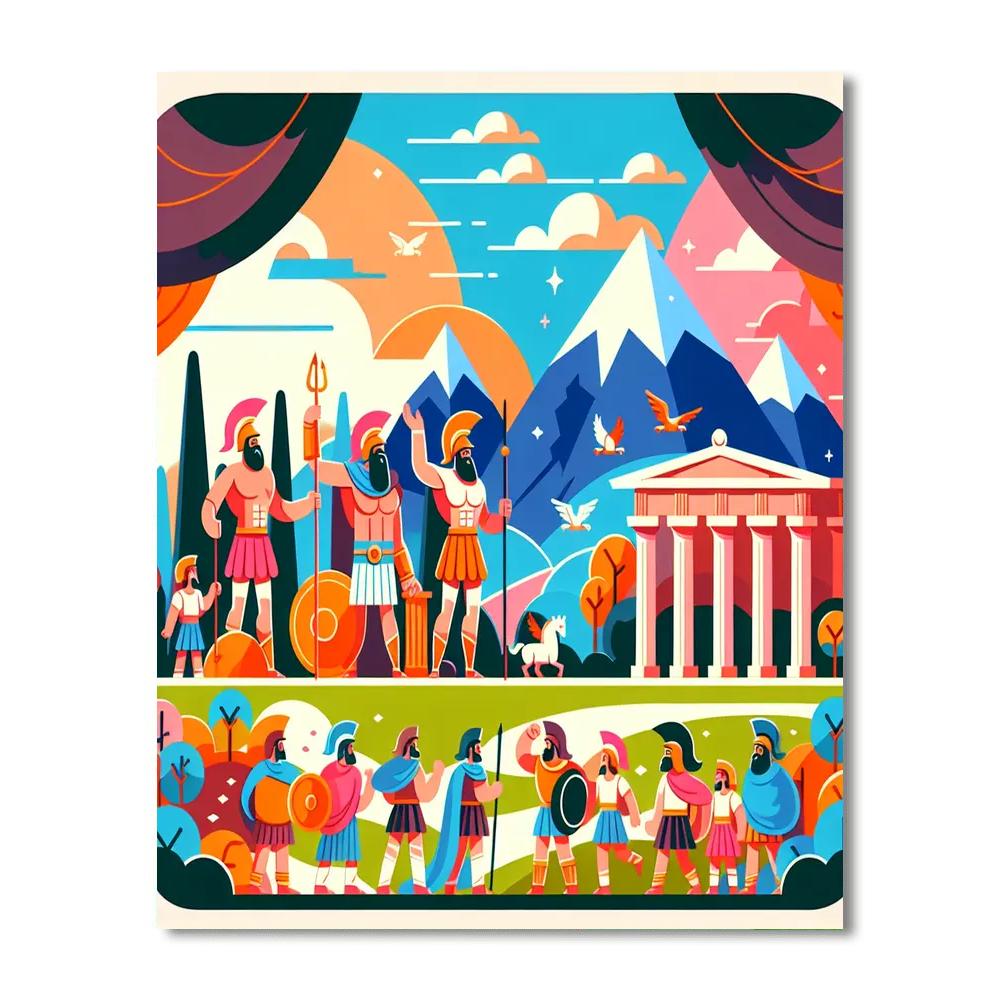 Historic Greek Odyssey Paint By Numbers Art