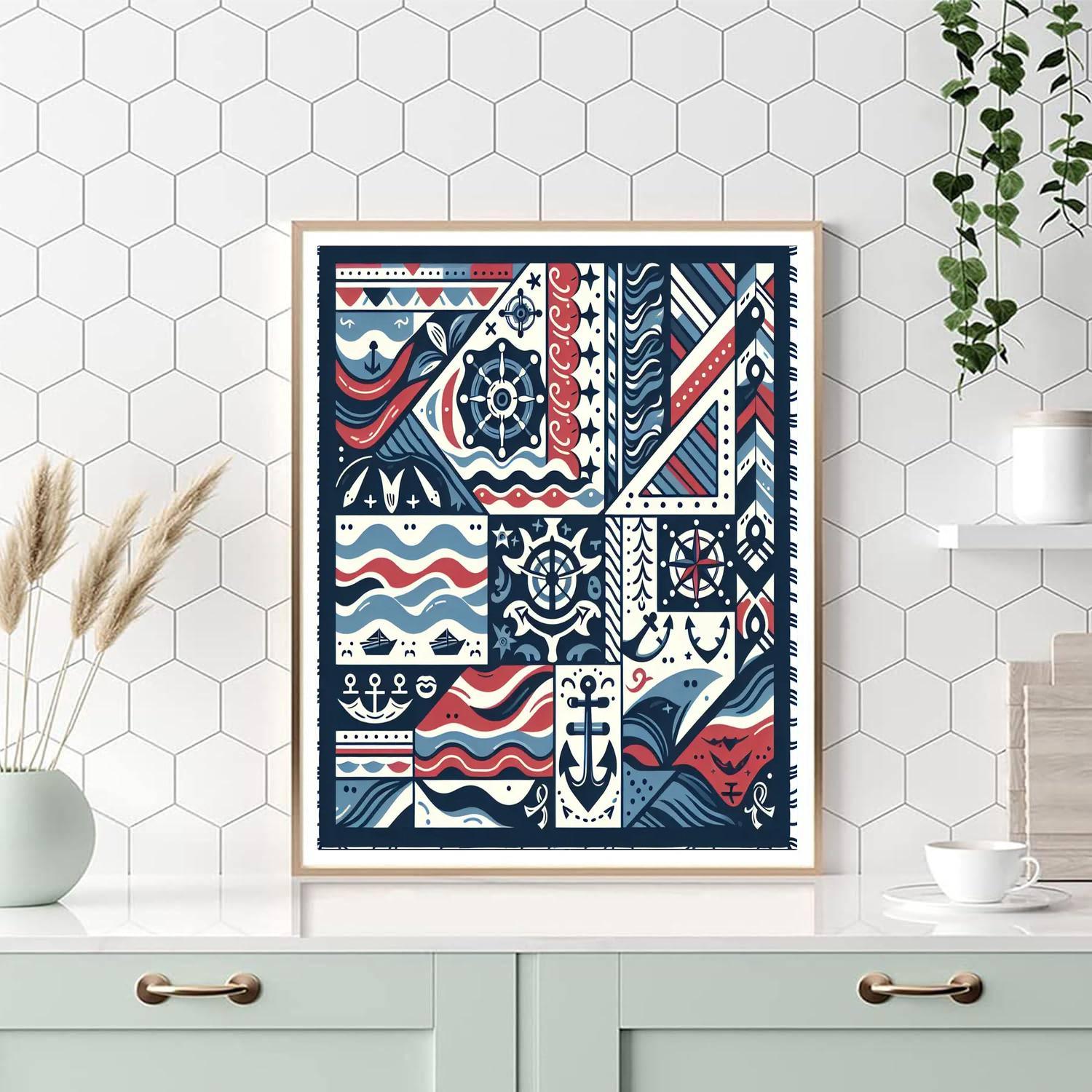 Nautical Voyage Throw Blanket Number Painting