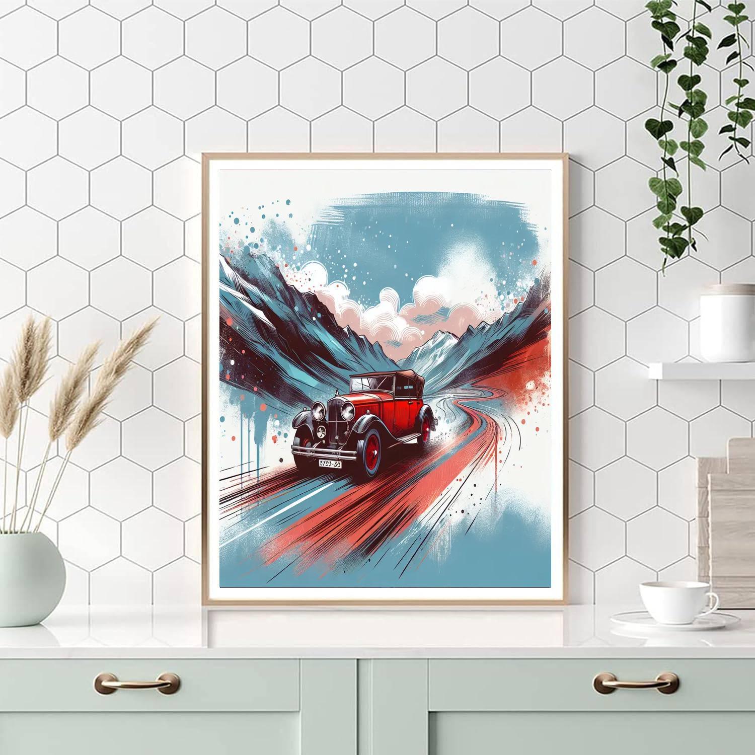 Automobile Adventure DIY Paint By Numbers