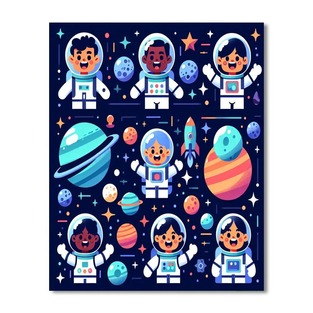 Exciting Space Expedition Paint By Numbers Kits