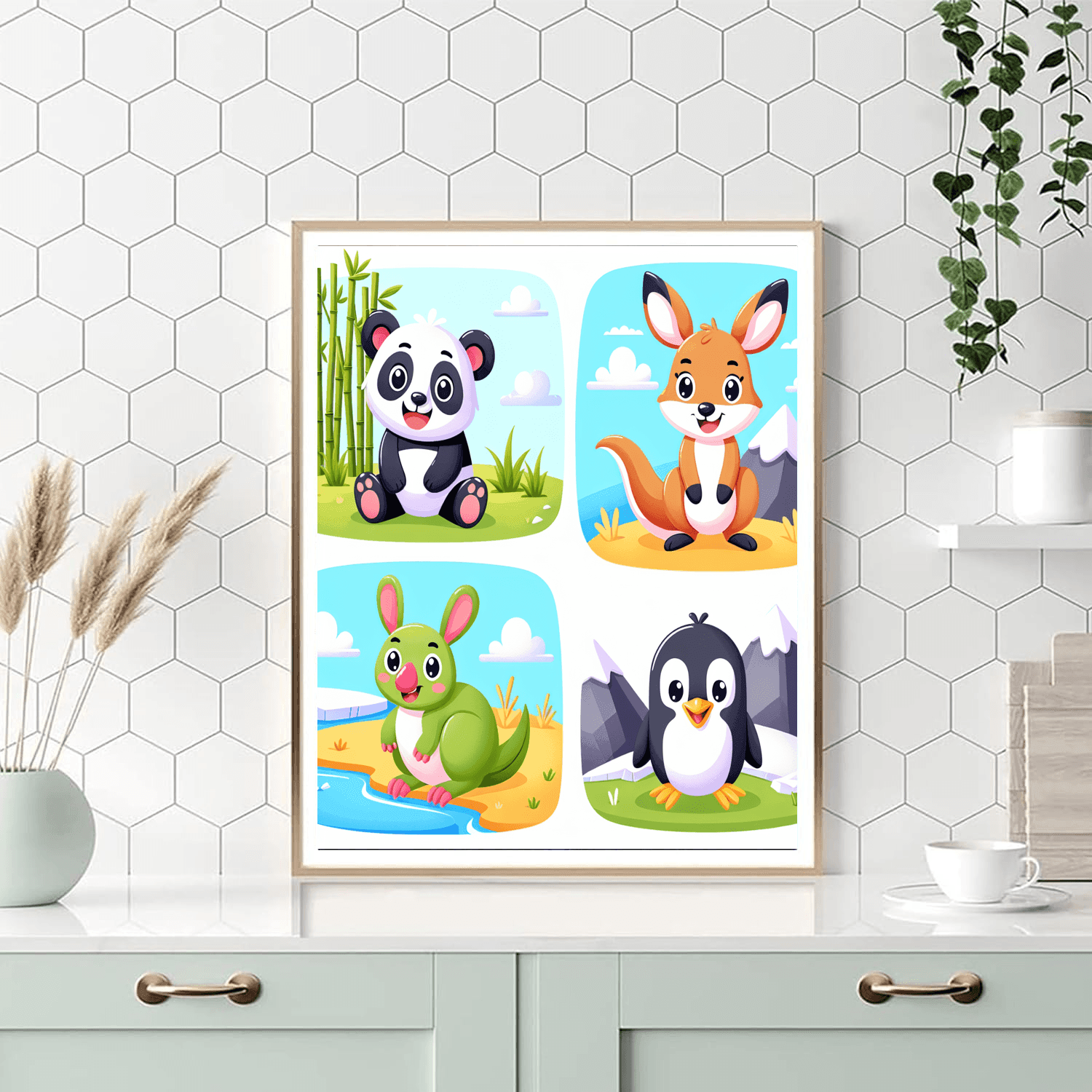 Cute Critters Around The World Number Painting