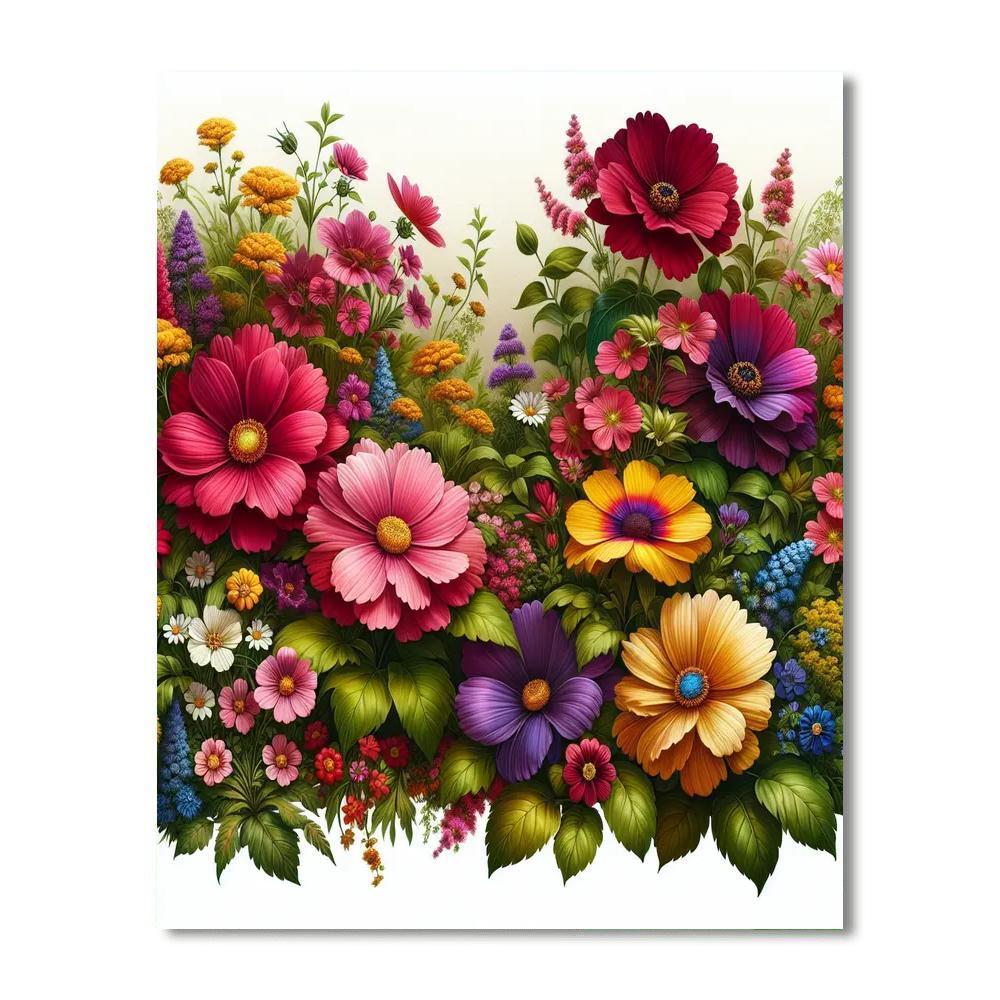 Charming Floral Delight Painting By Numbers Kit