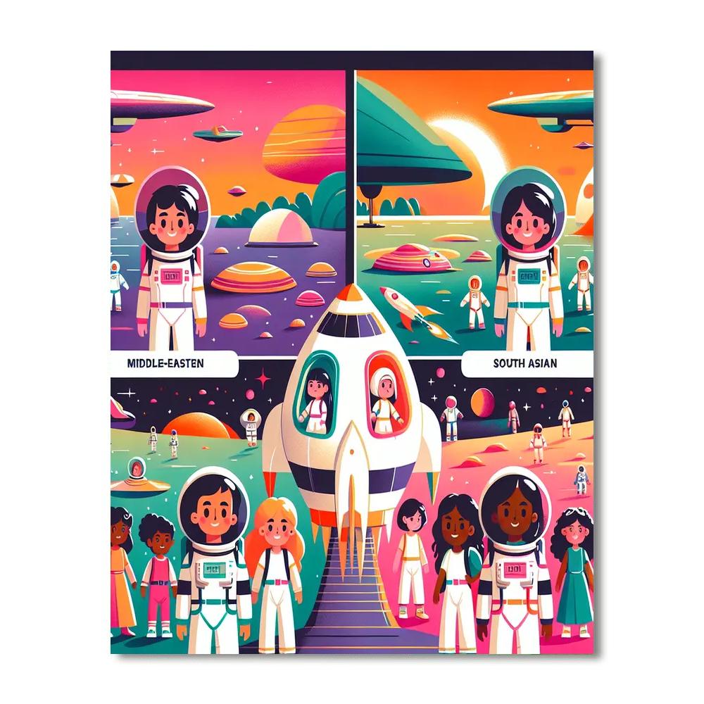 Space Odyssey Expedition Number Painting