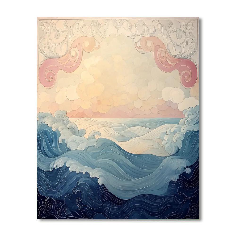 Alphonse Mucha Inspired Eternal Waves  Paint By Numbers Kits