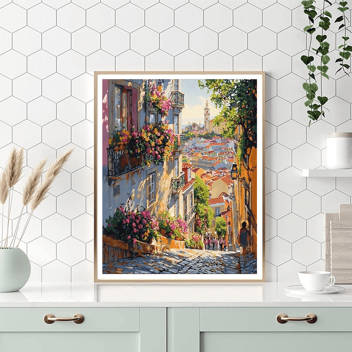 Lisbon's Alfama District Numbered Painting Kits