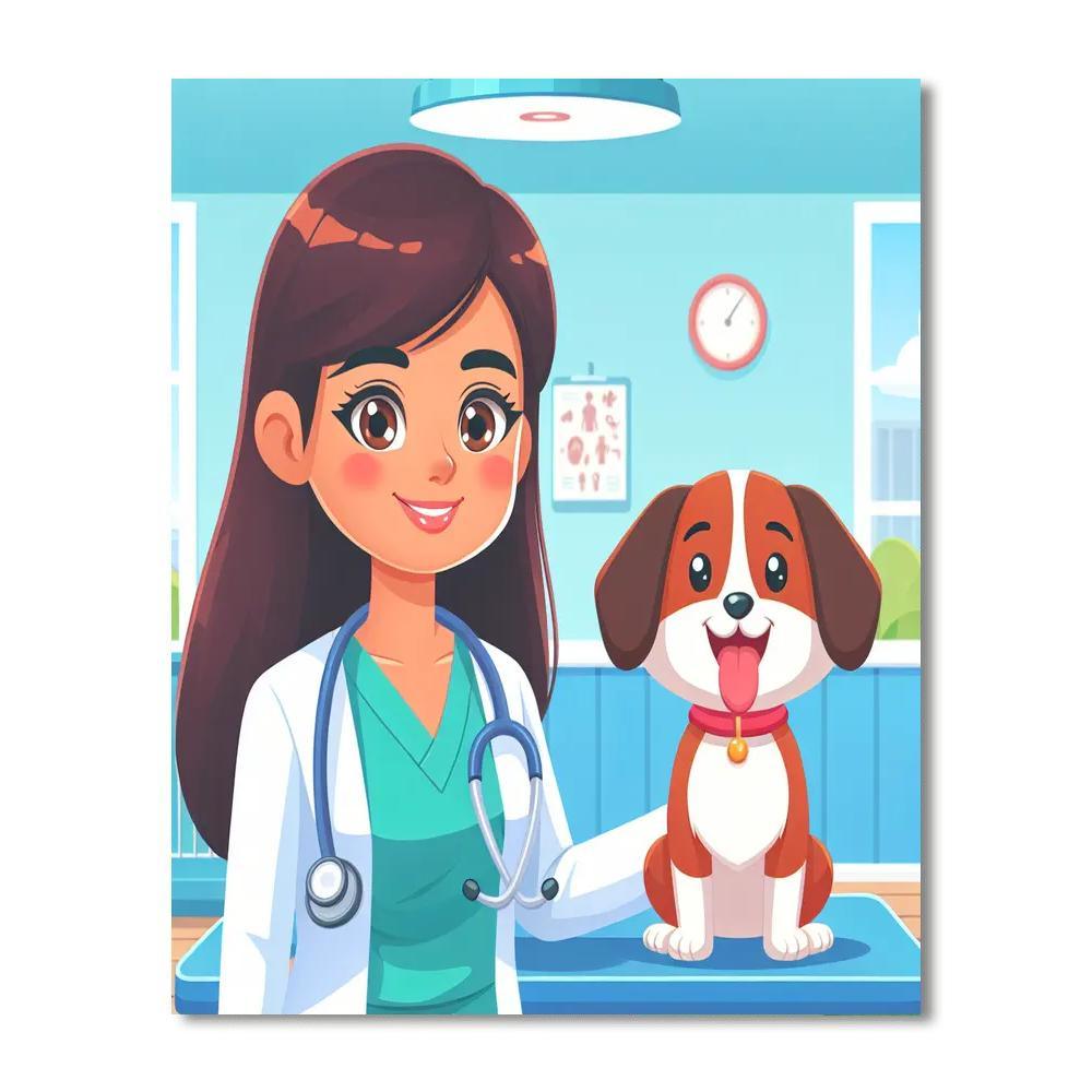 Caring Vet Clinic DIY Paint By Numbers