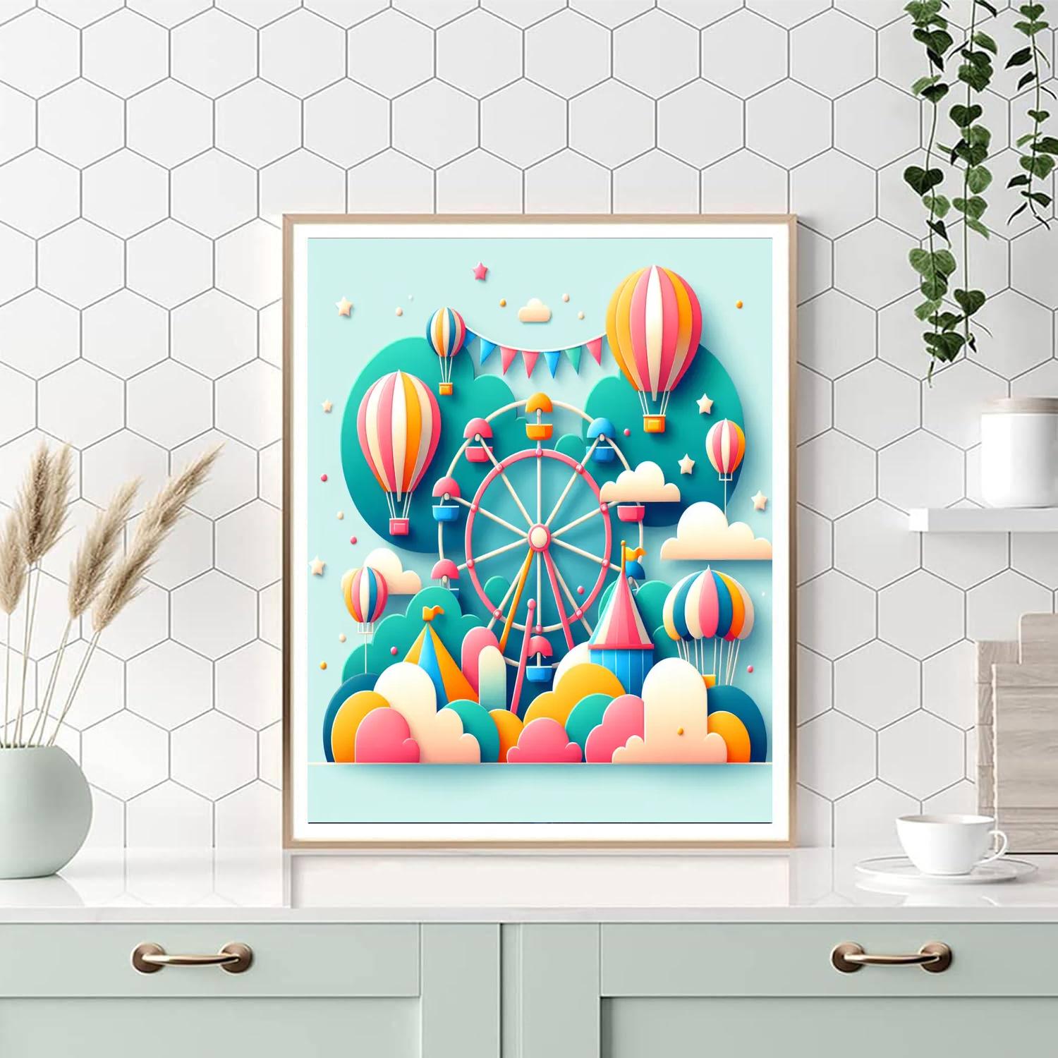 Carnival In The Clouds Number Painting