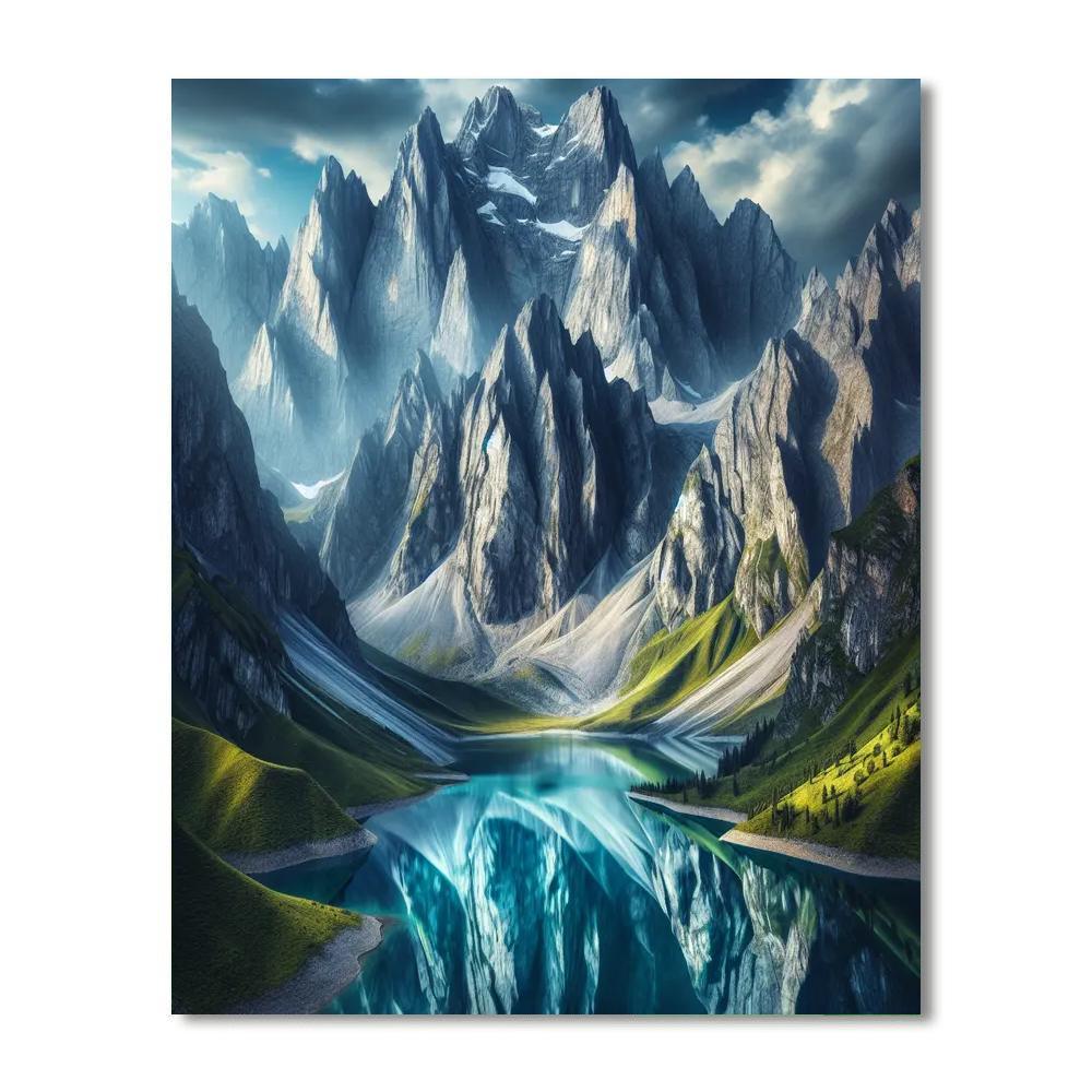 Serene Mountain View Paint By Number