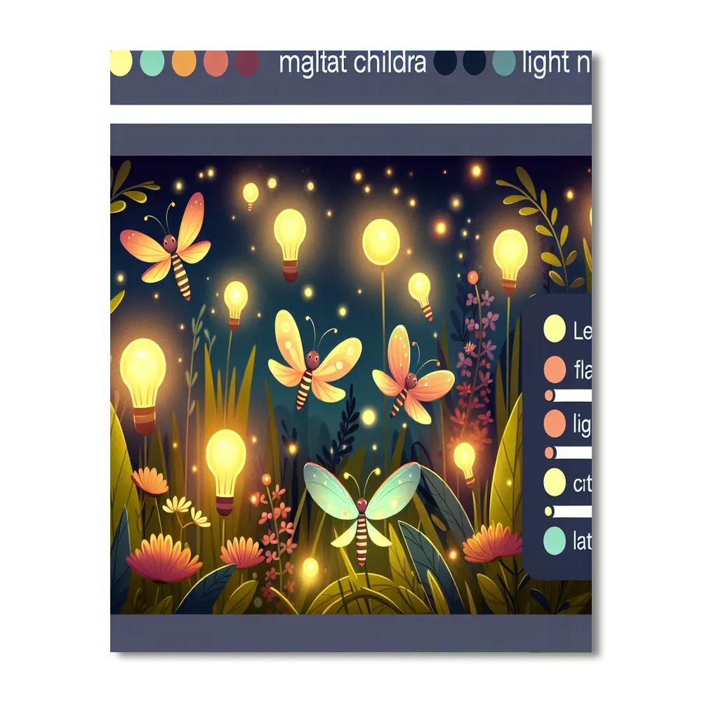 Funky Firefly Festival Paint By Color