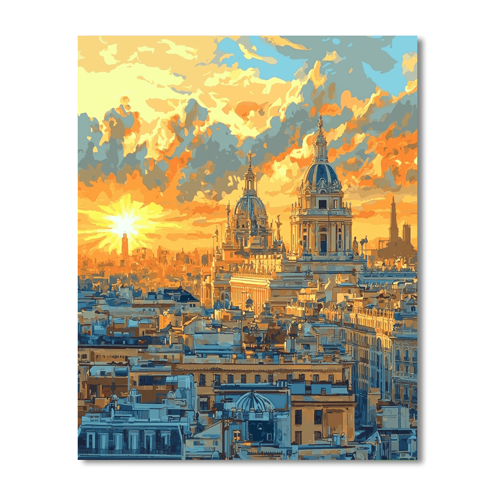 Michelangelo Inspired Michelangelo's Urban Renaissance  Paint By Numbers Art