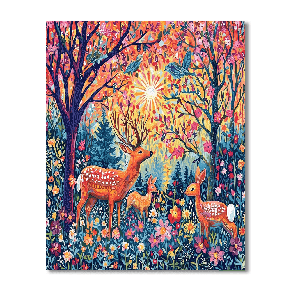 Marc Inspired Wildlife in Harmony - DIY Painting By Numbers Kit