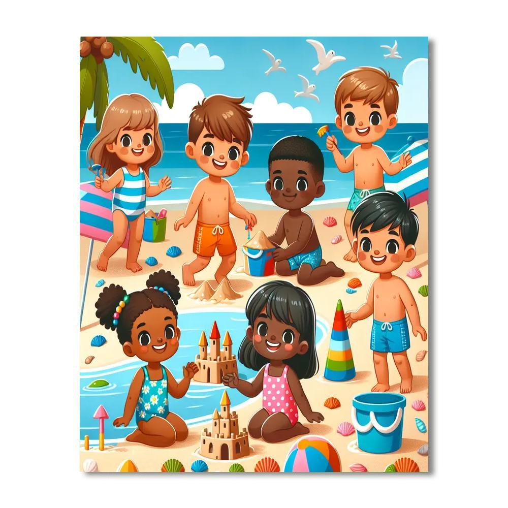 Vibrant Seaside Adventure Painting By Numbers Kit