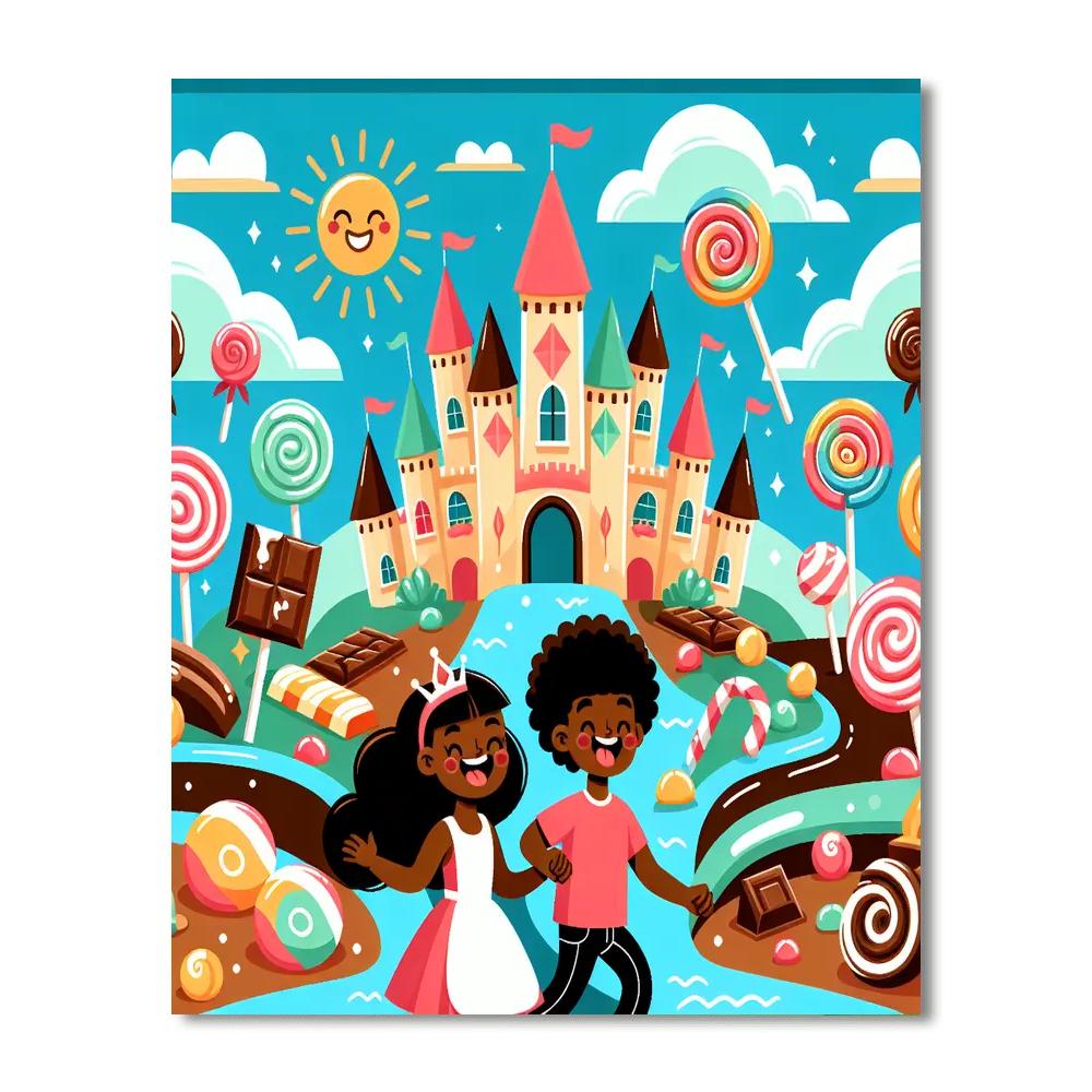 Adventure At The Candy Castle Paint By Numbers