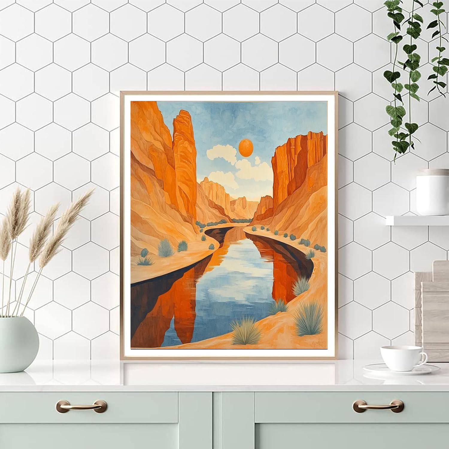 Georgia O'Keeffe Inspired O'Keeffe's Secluded Canyon  Numbered Painting Kits