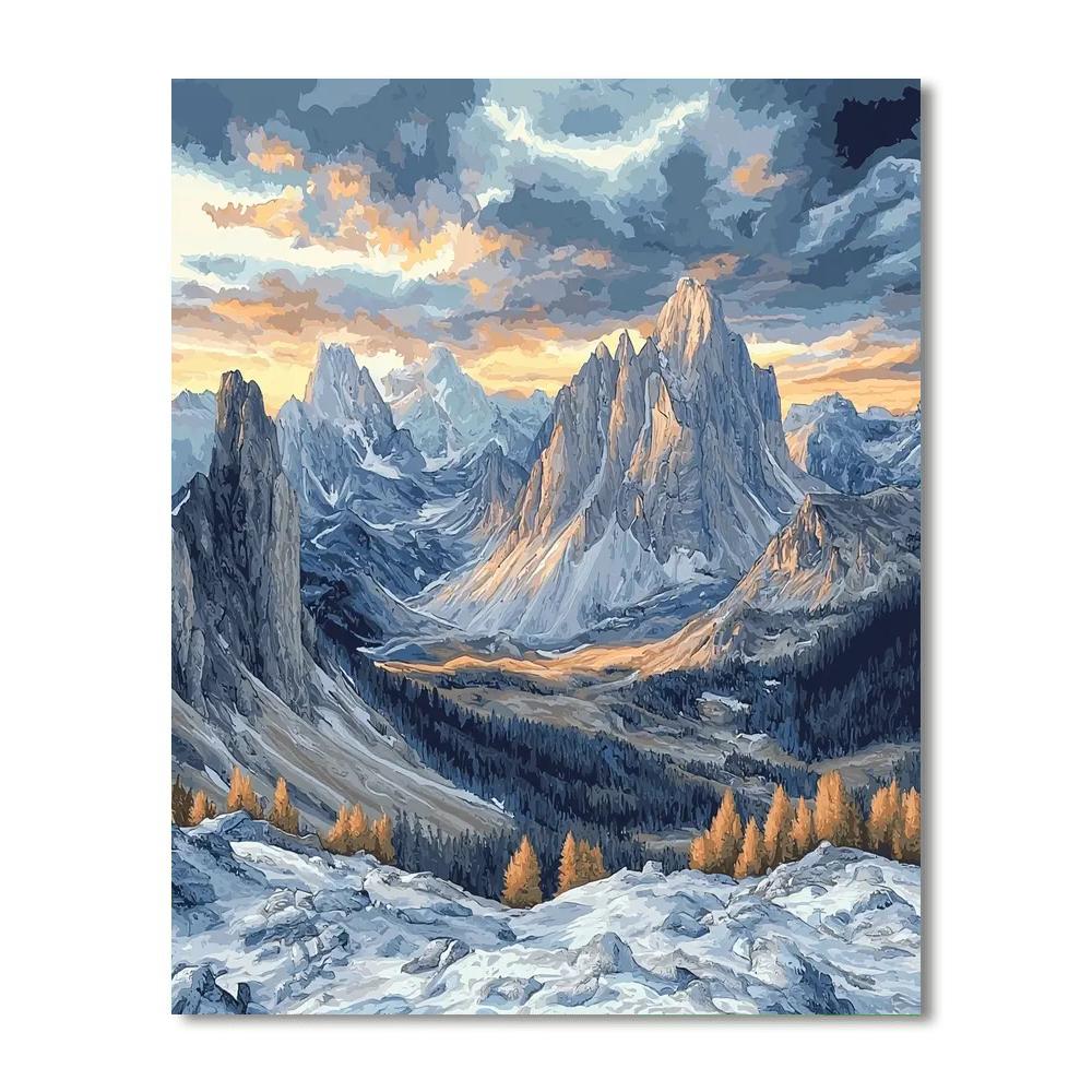 Leighton Inspired Leighton's Mountain Majesty  Number Painting