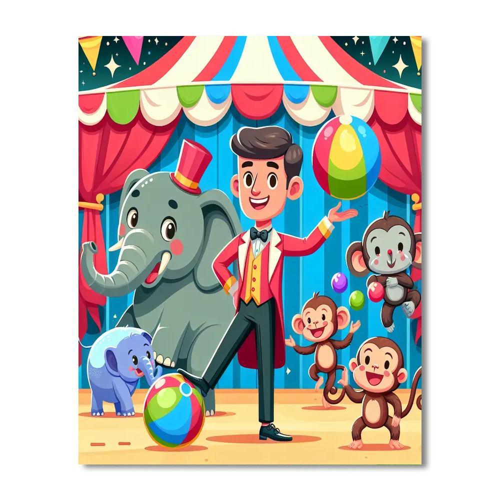 Enchanted Circus Adventure Painting Number Kit