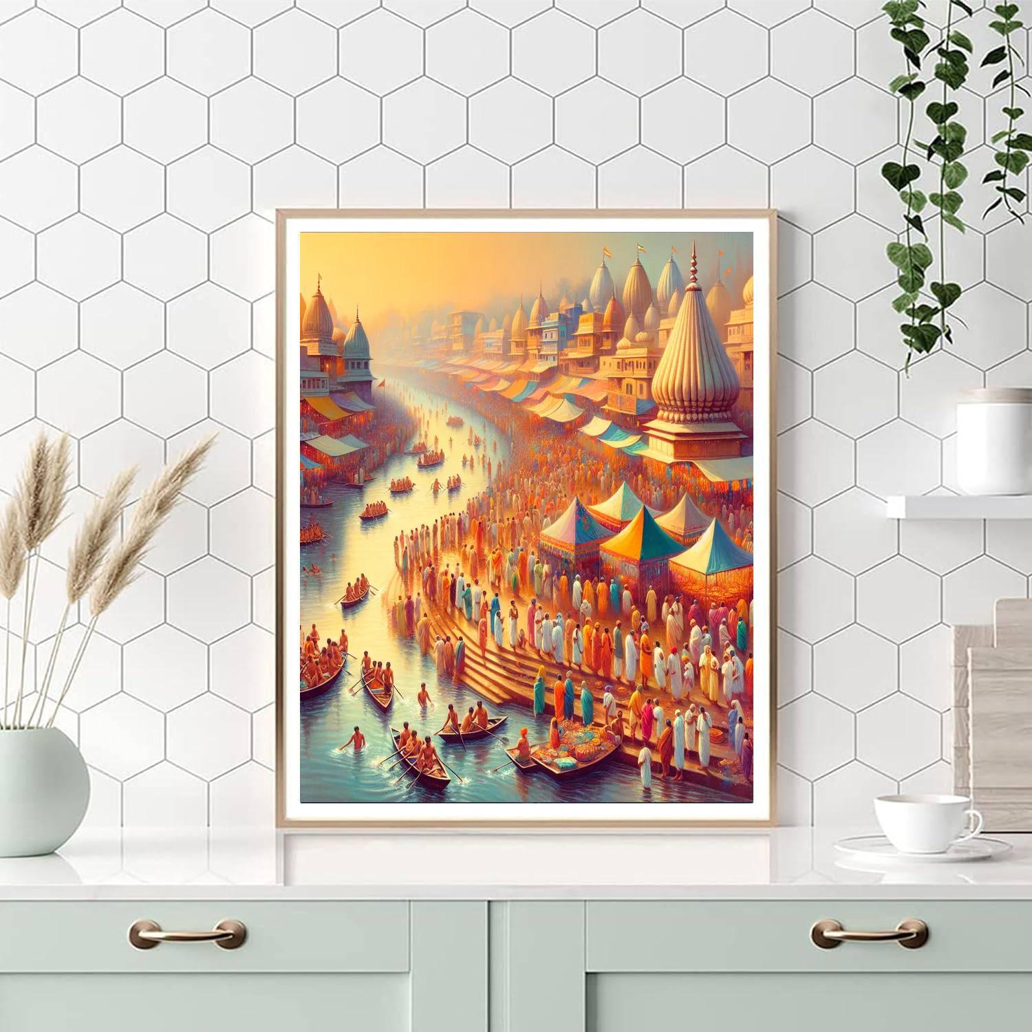 Magh Mela - India Paint By Number