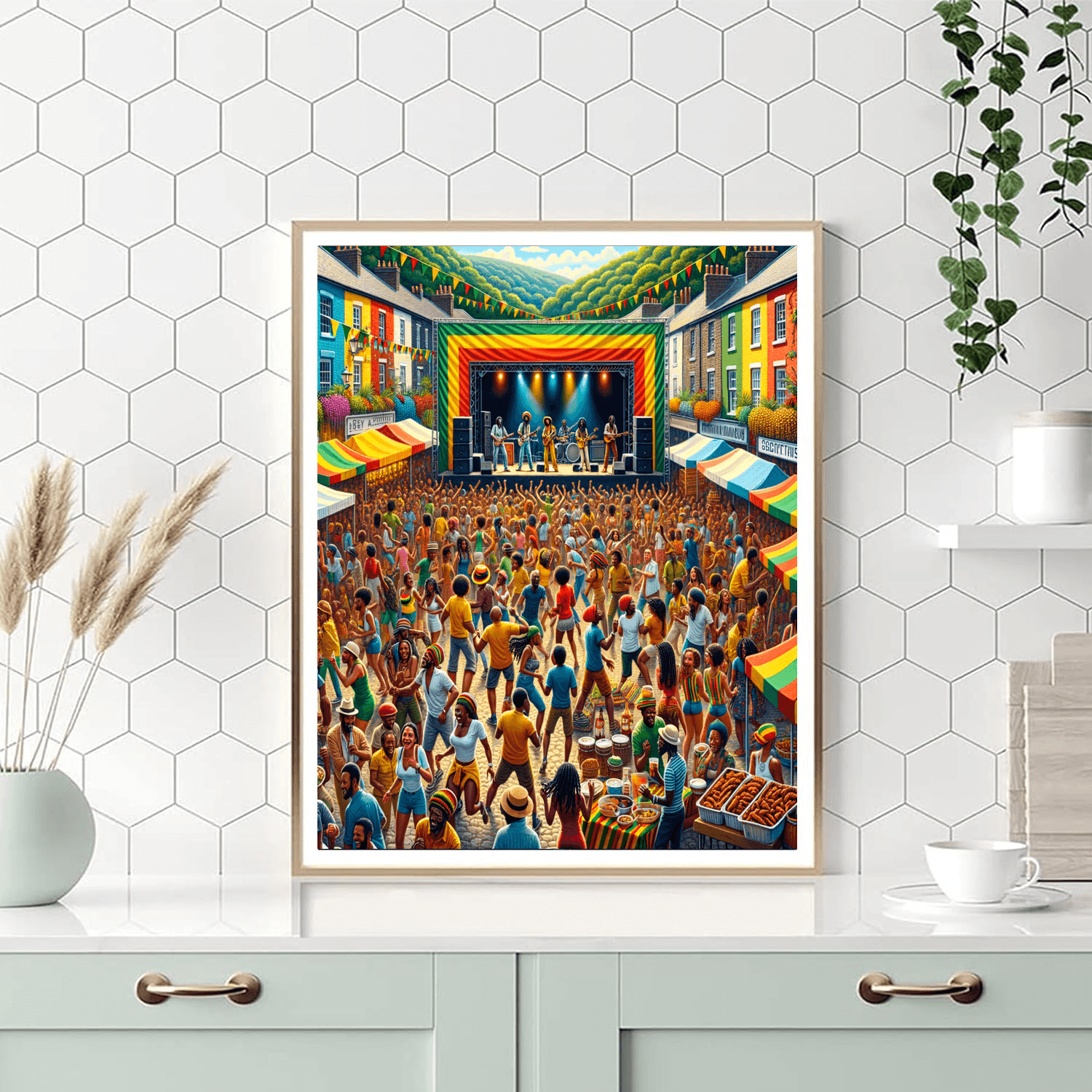 Kingston Reggae Festival - Jamaica Number Painting