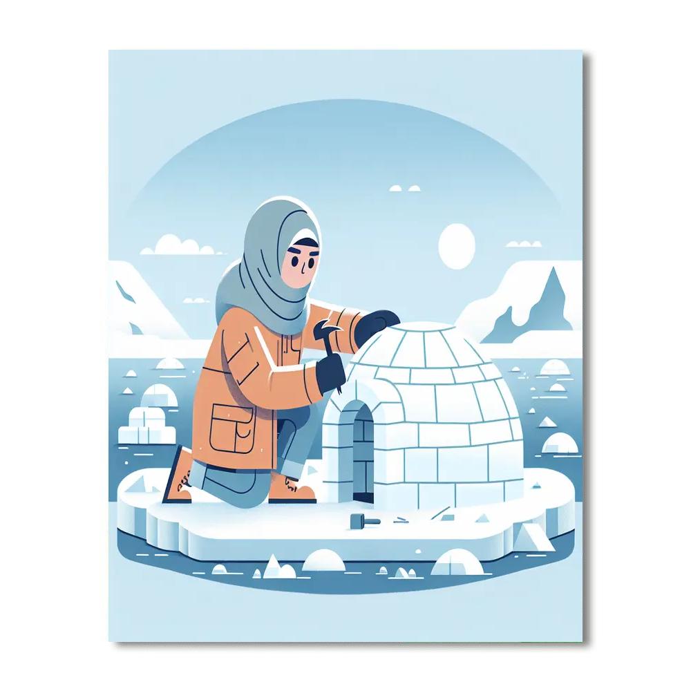 Arctic Survival Adventure Painting Number Kit