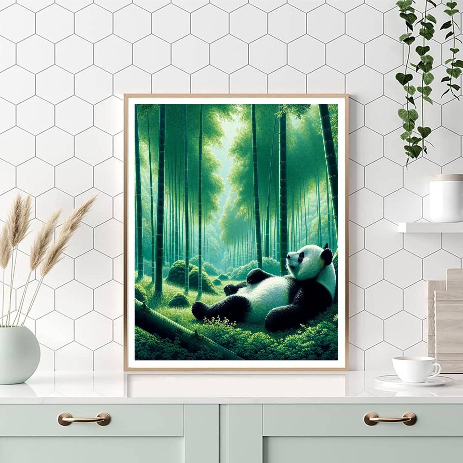 Panda's Zen Garden Escape Painting By Numbers Kit