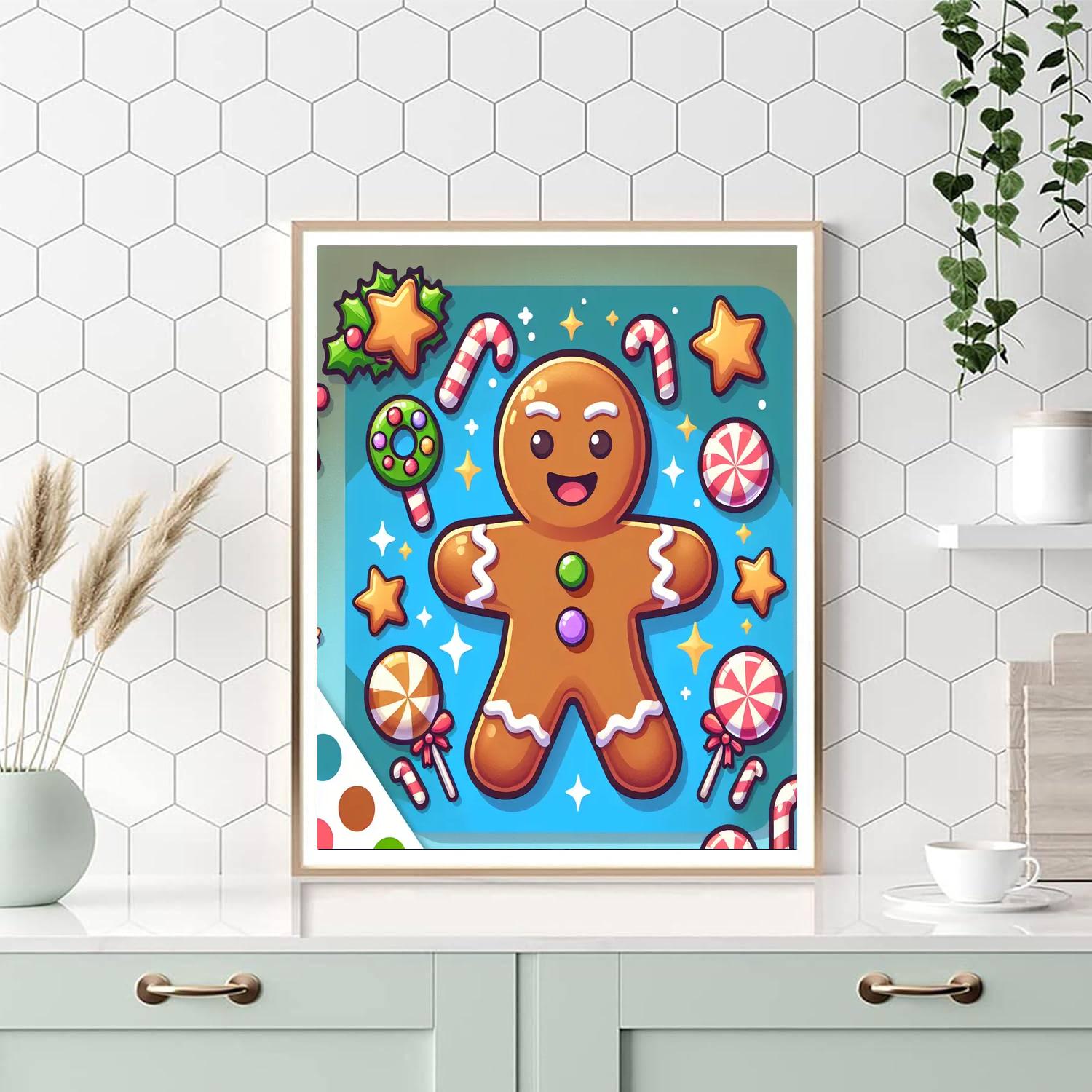 Joyful Holiday Gingerbread Numbered Painting Kits