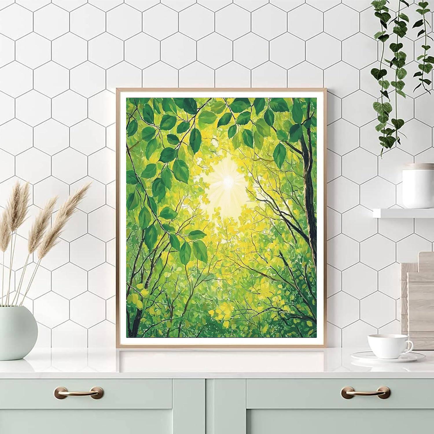 Pierre-Auguste Renoir Inspired Sunlit Canopy  Number Painting