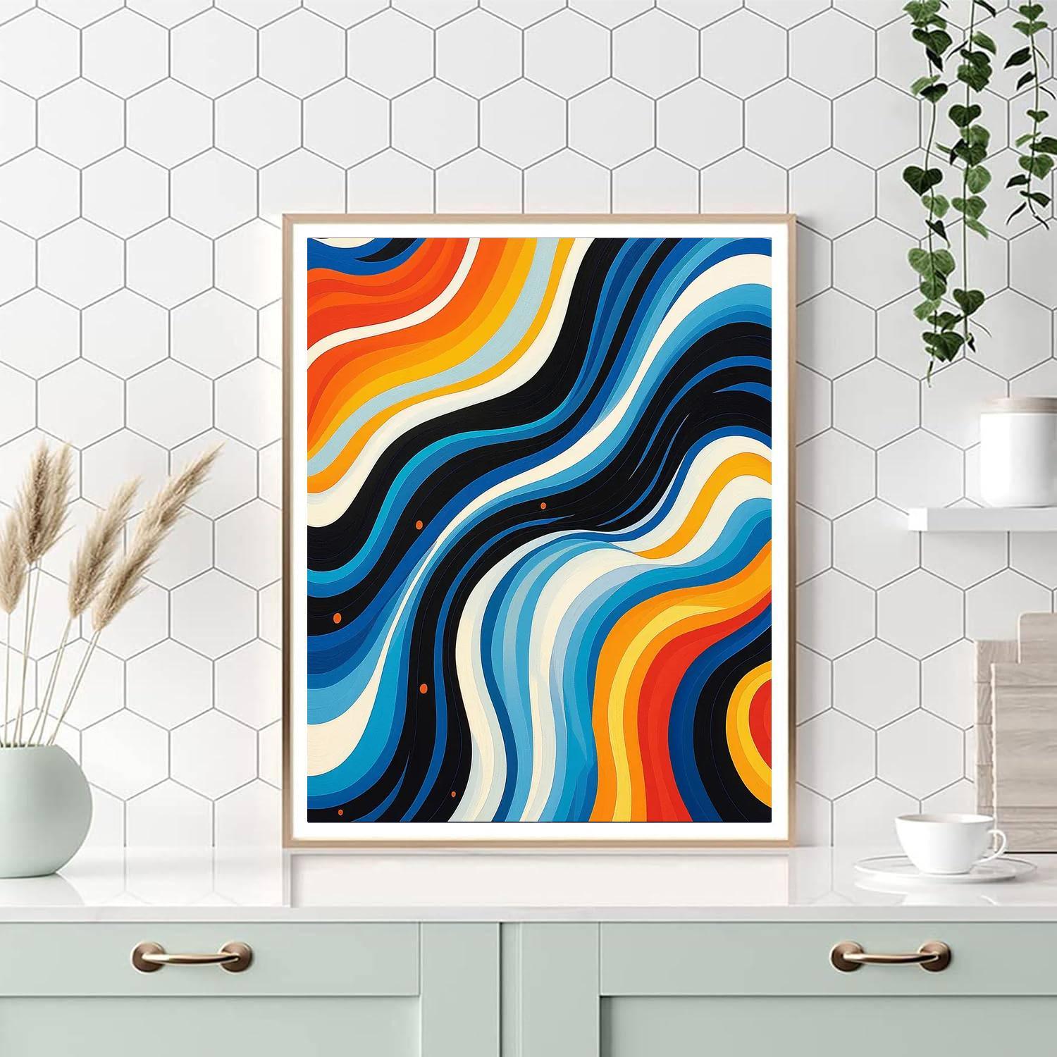 Yayoi Kusama Inspired Cosmic Wave Patterns  Paint By Number