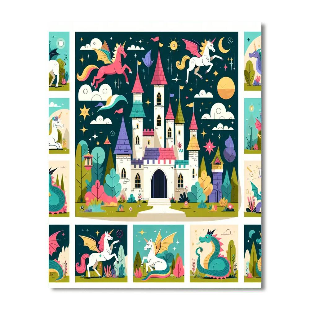 Castle Of Magical Creatures Paint By Color