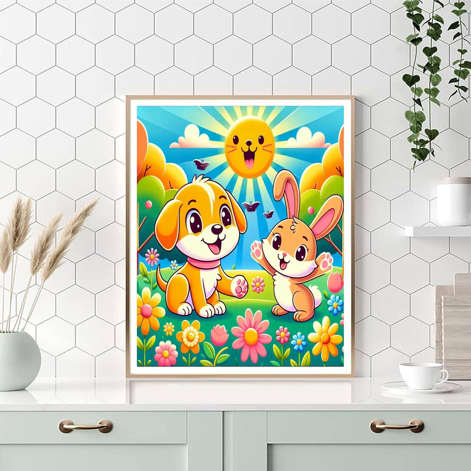 Magical Animal Friends Painting Number Kit
