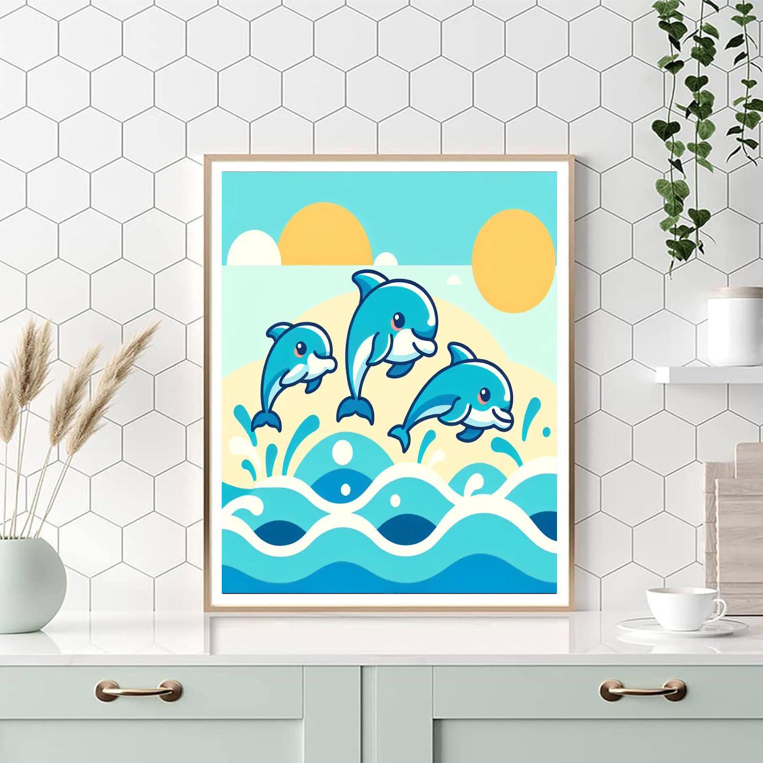 Seaside Dolphin Play Paint By Number