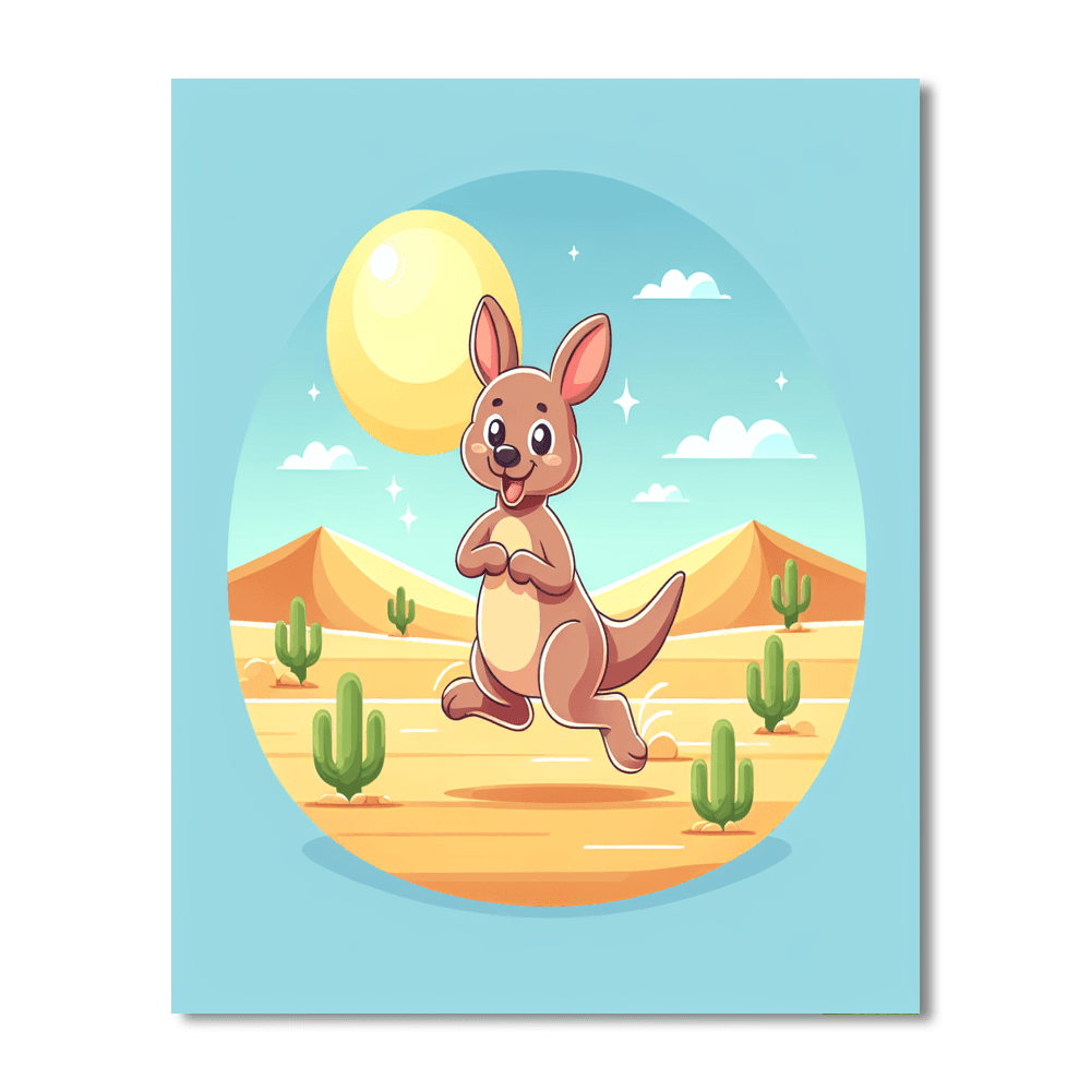 Giggling Kangaroo Painting Number Kit