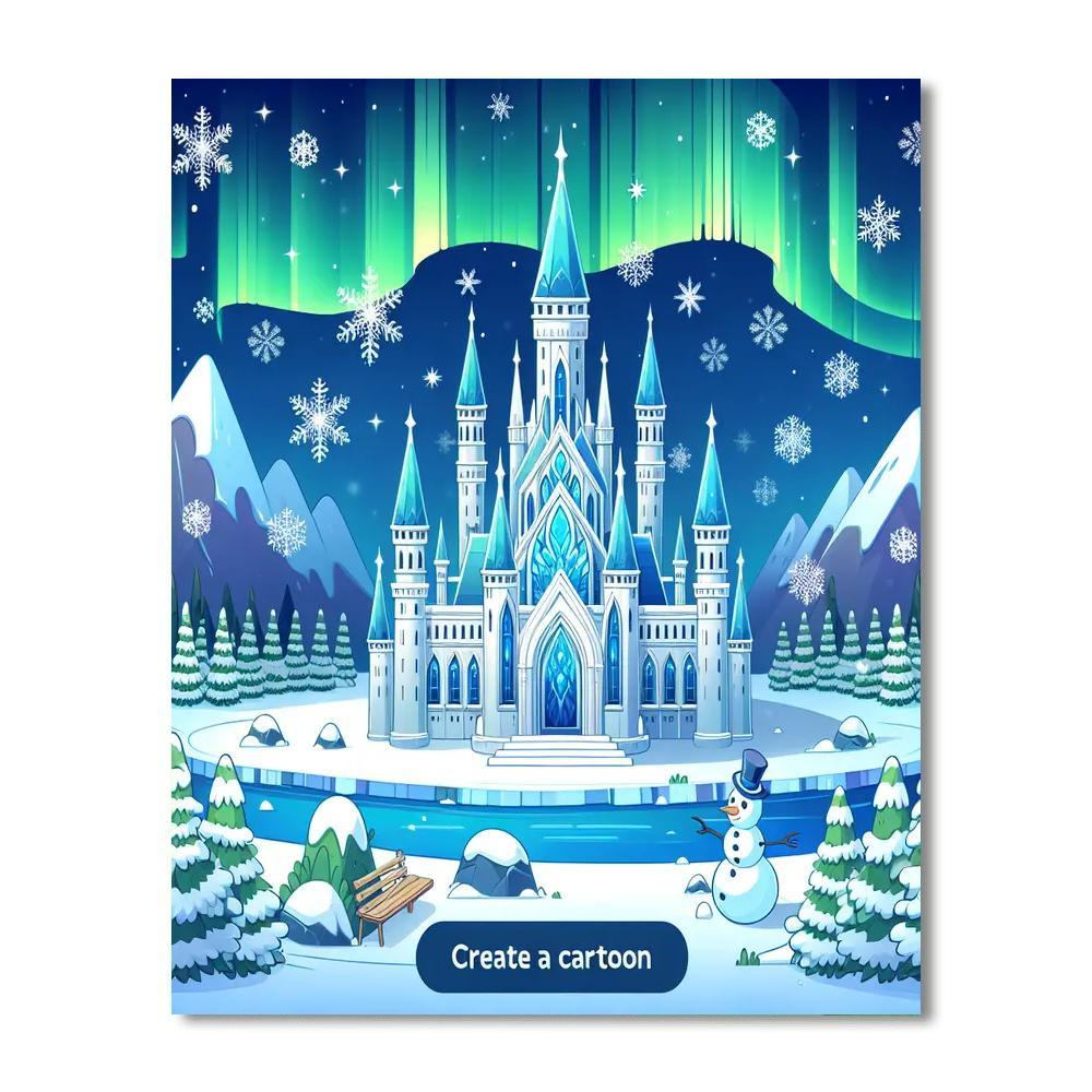 Enchanted Ice Castle Painting Number Kit