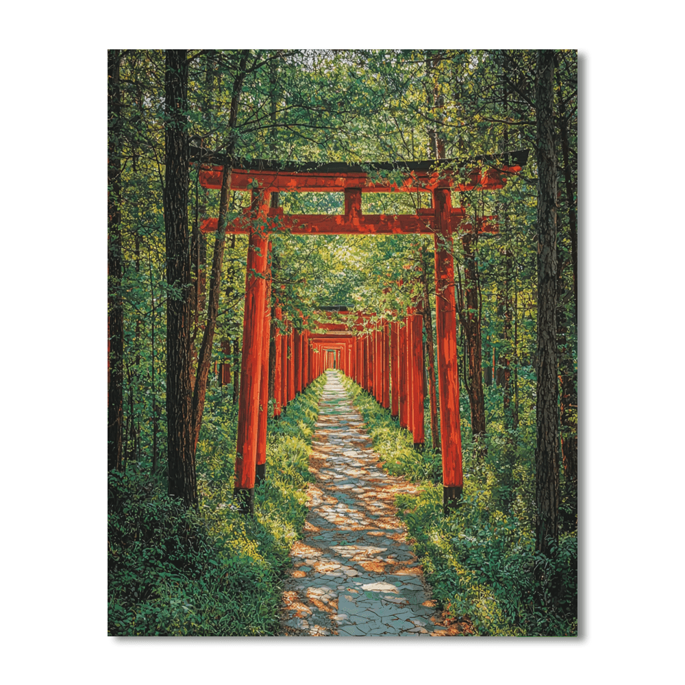 Fushimi Inari's Vermillion Gates Paint By Numbers Kits