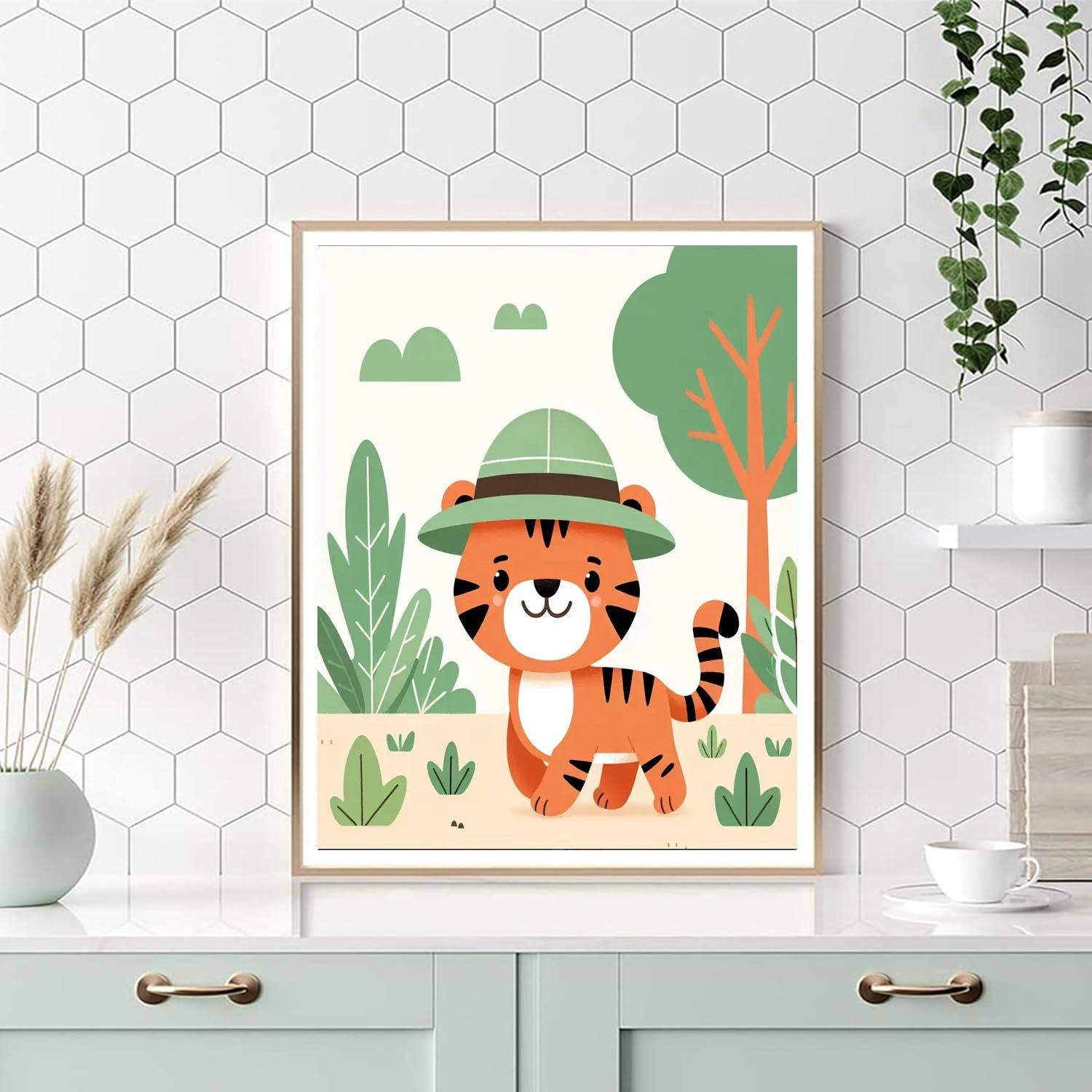Jungle Explorer Tiger Painting Number KitJungle Explorer Tiger - DIY Painting By Numbers Kit - Image 6